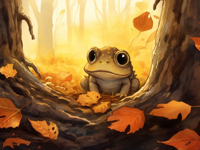 A frog enjoying the autumn