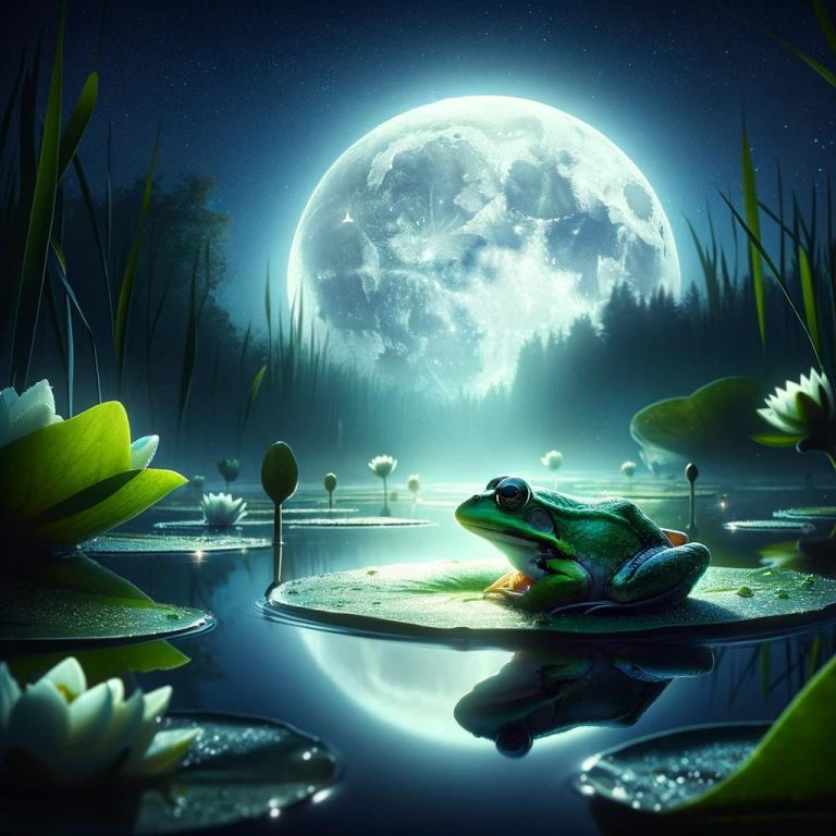 A frog enjoying the night