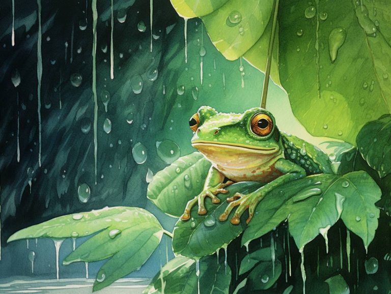A frog enjoying the rains