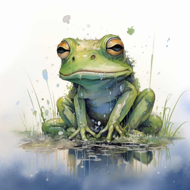 A sad frog