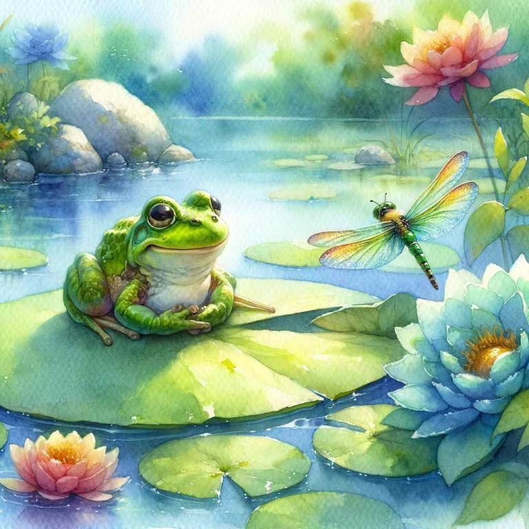 Frog in a serene environment
