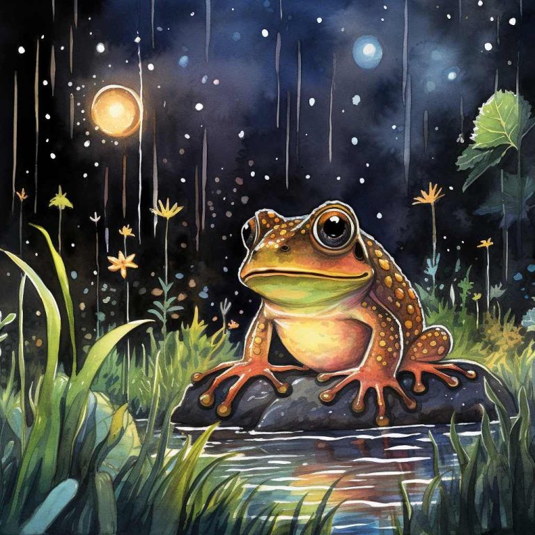 Night life of a frog