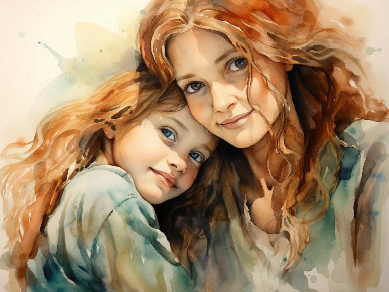 Mother and daughter painting