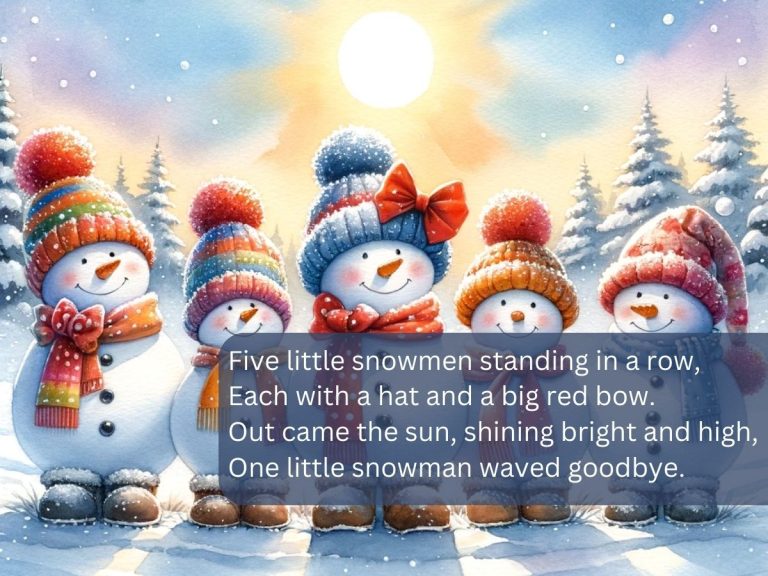 5 Little Snowmen poem