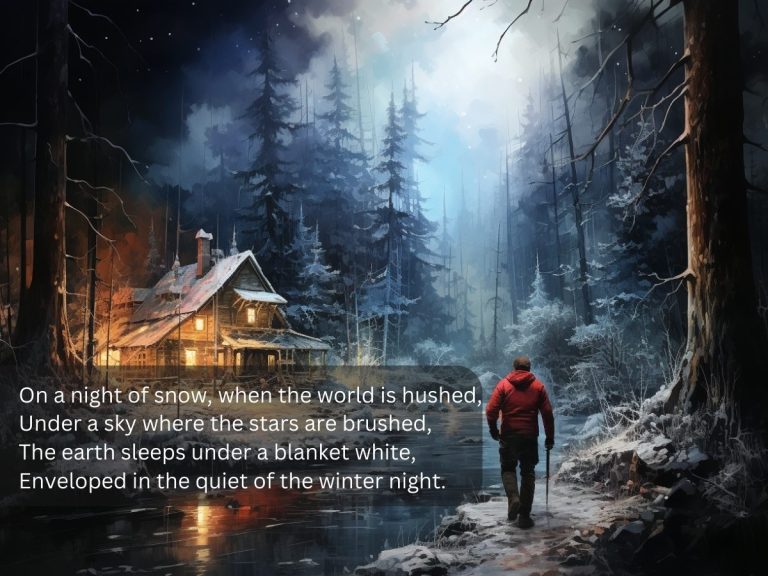 on a night of snow poem