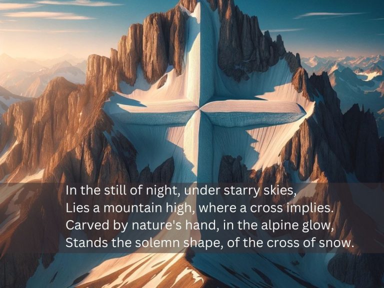 the cross of snow poem