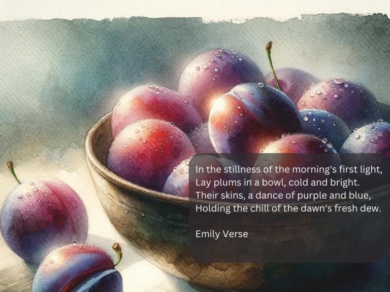 Cold plums poem