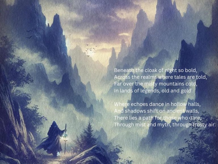 Far Over the Misty Mountains Cold Poem