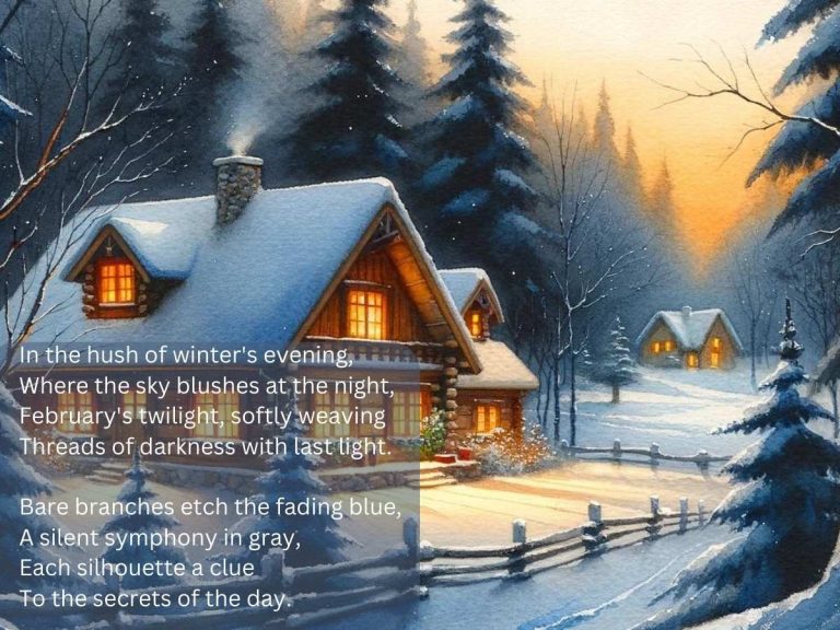 February Twilight Poem
