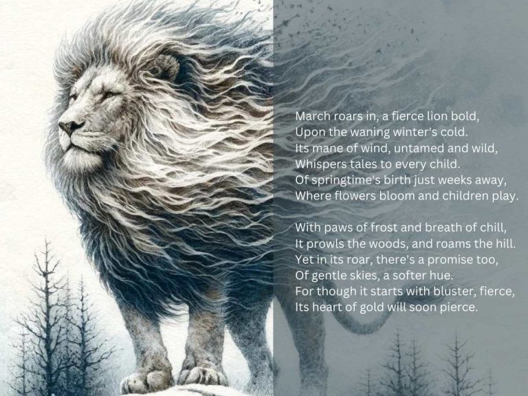 March Comes In Like A Lion Poem