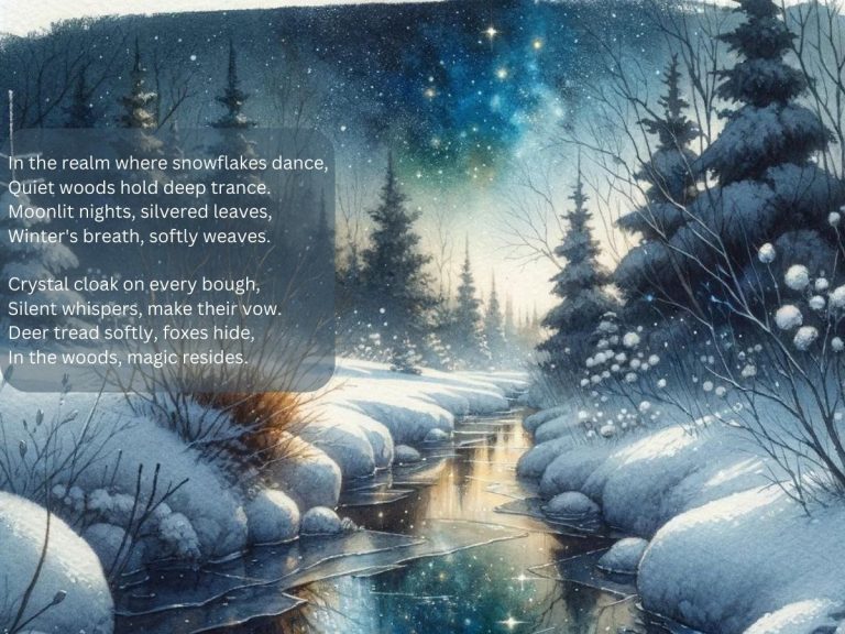 Snowy Woods Poem