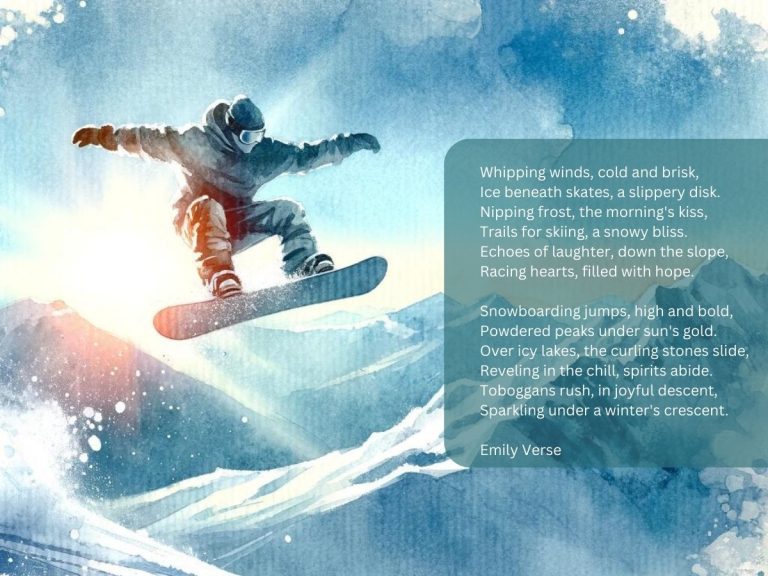 Winter sports acrostic poems