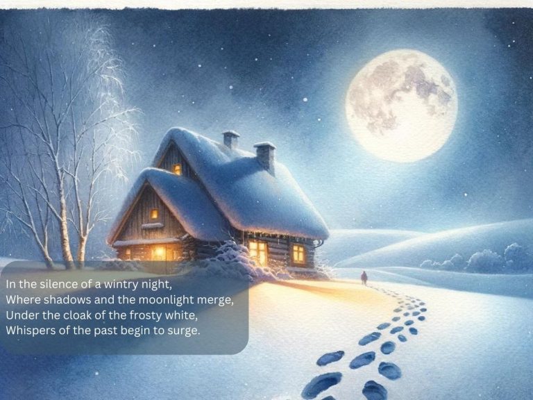 Wintry night poem