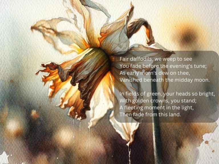 fair daffodils we weep to see poem
