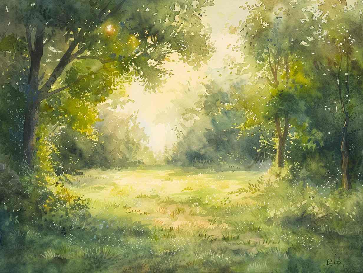 Sunny glade of May