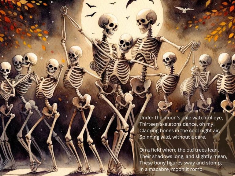 The Dance of the Thirteen Skeletons Poem