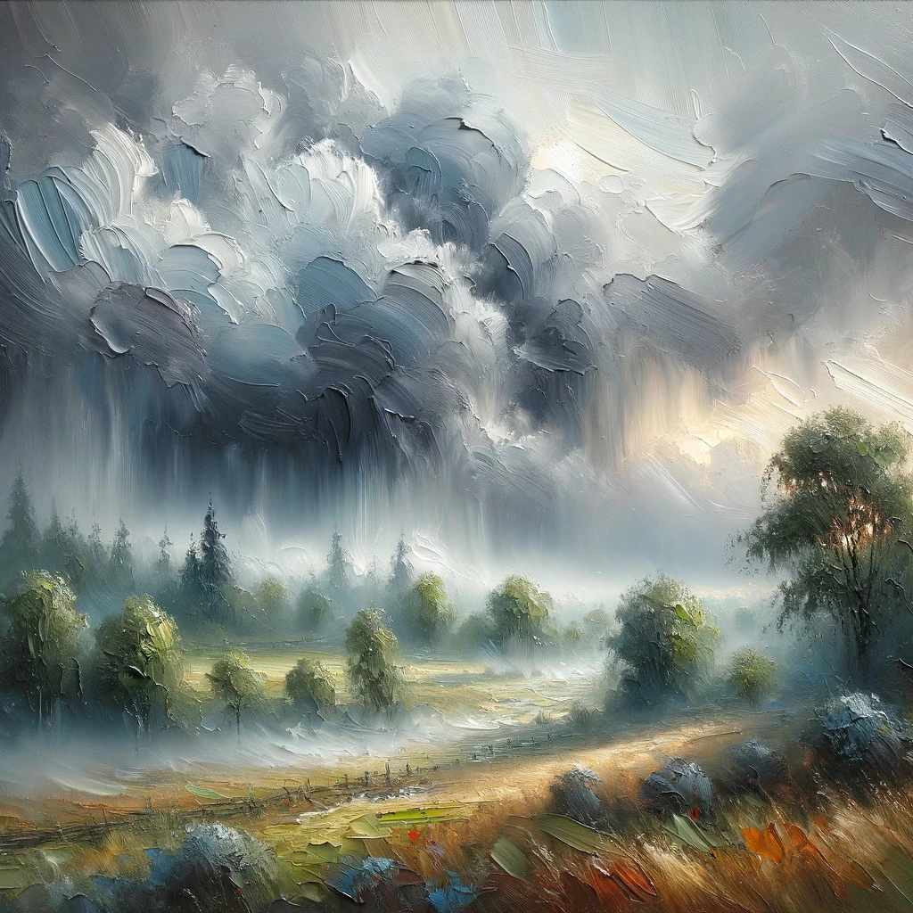 The onset of a May storm