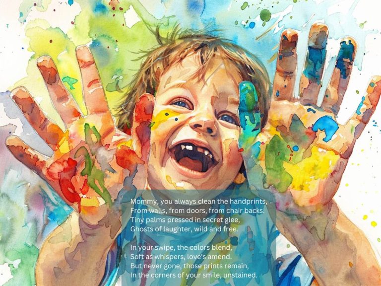 mommy you always clean the handprints poem