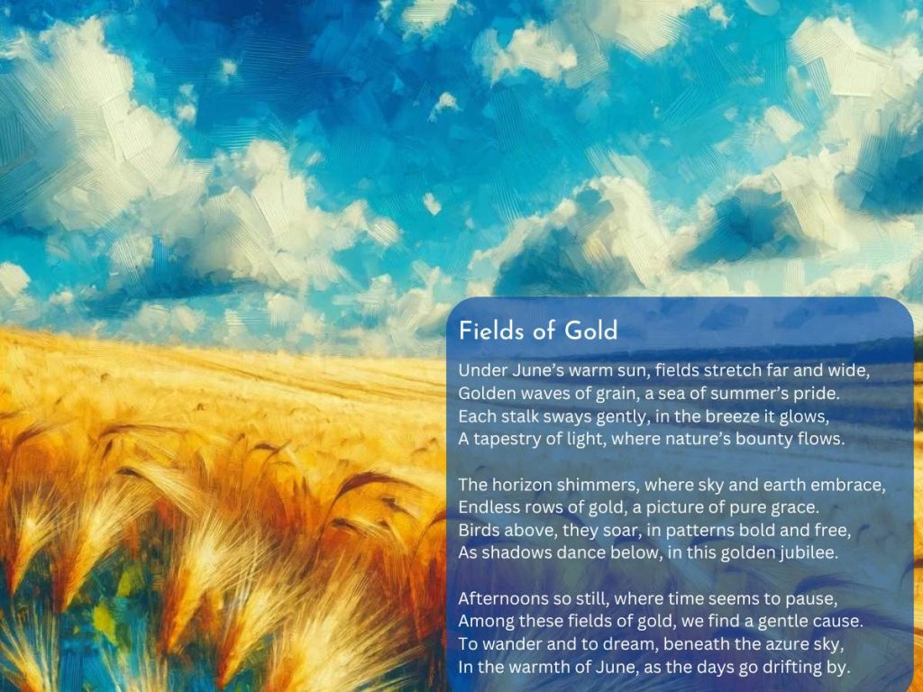 A June poem 'Fields of Gold'