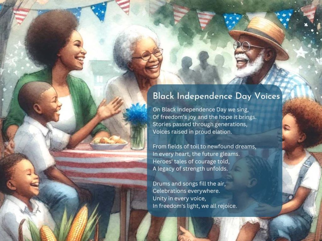 A poem for Juneteenth - 'Black Independence Day Voices'
