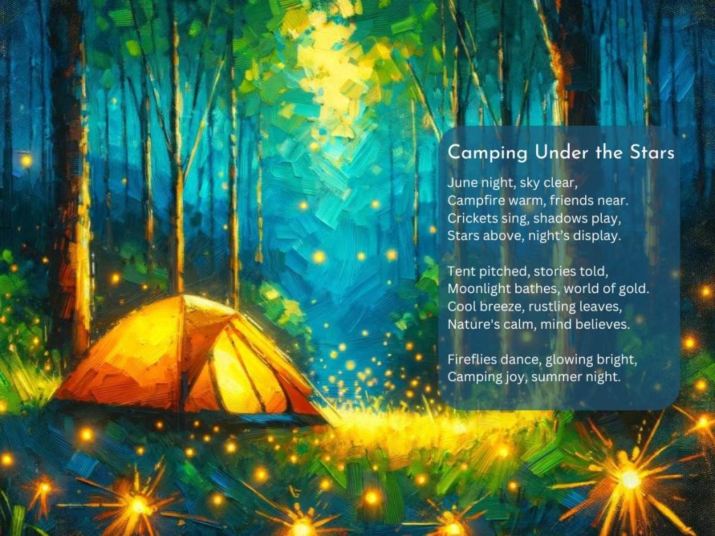 Camping Under the Stars - A poem for June