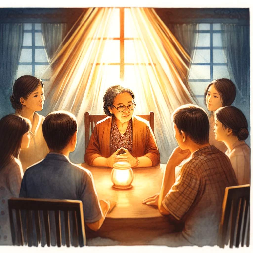 Mother-in-law as a central figure during family discussions