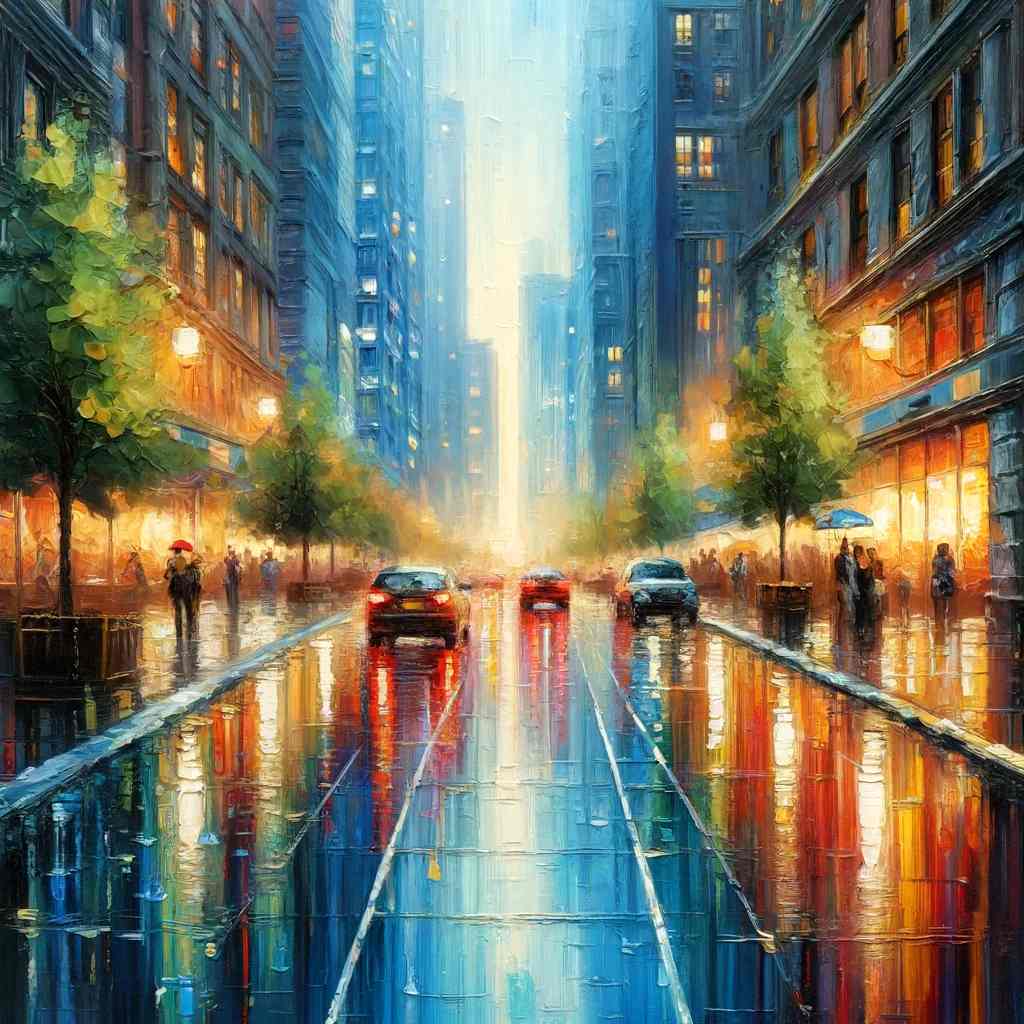 Rain-Refreshed Cityscape