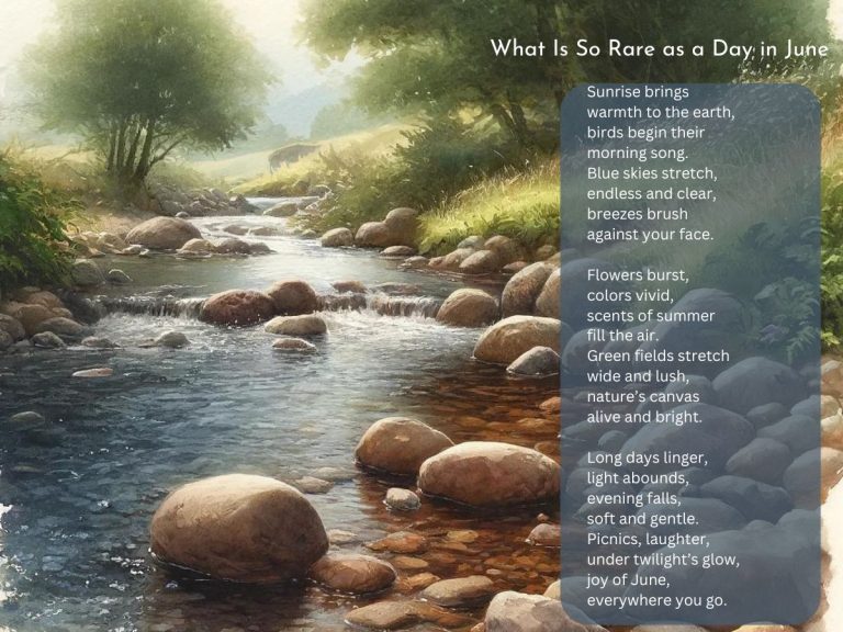 What Is So Rare as a Day in June Poem