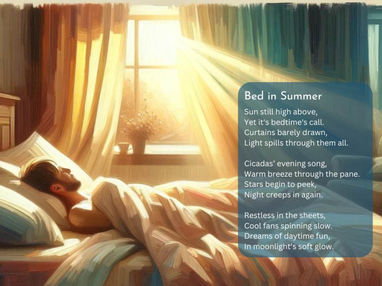 Bed in Summer poem