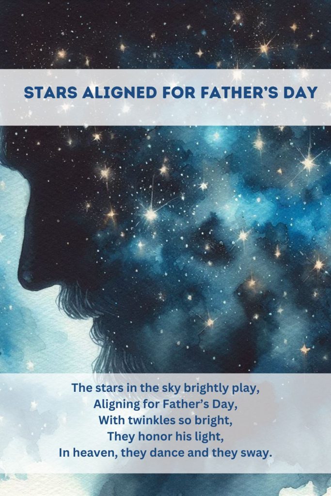 Printable version of the father's day poem 'Stars Aligned for Father’s Day'