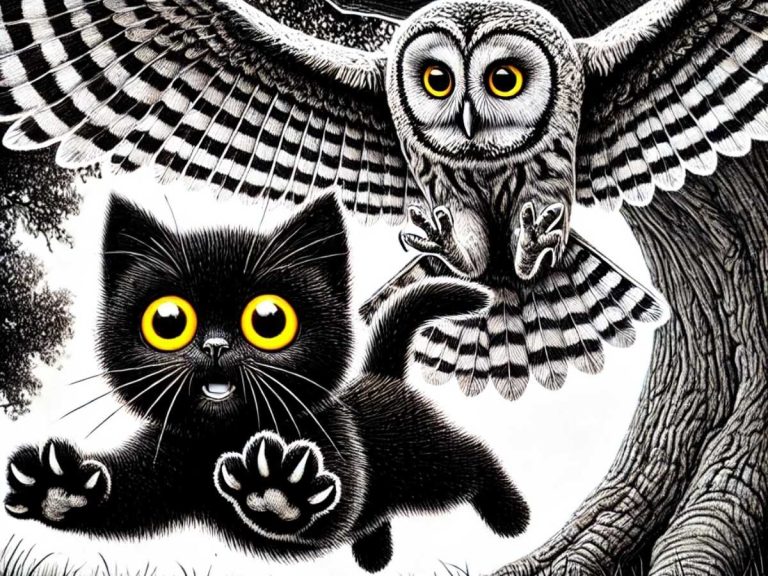 Ebony Leaps From Tree - the funny cat story