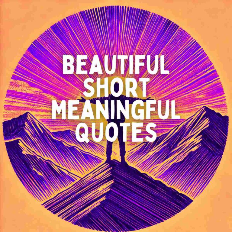 170 Beautiful Short Meaningful Quotes to Inspire Your Day